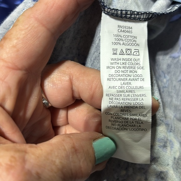 PLACE Spaghetti Strap, floral print, navy blue summer dress - Picture 10 of 10